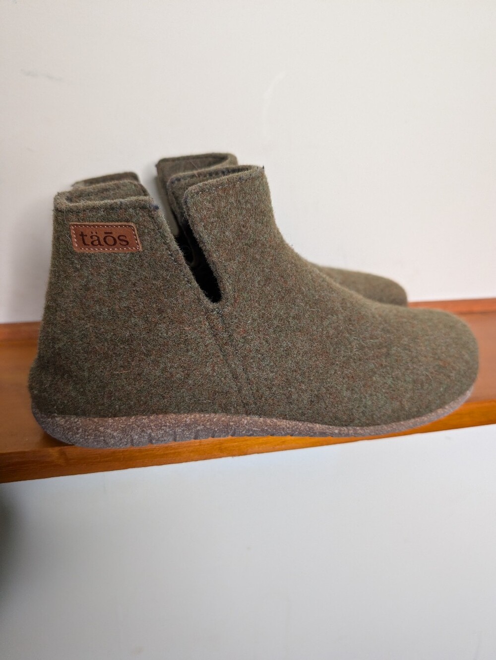 Taos Olive Good Wool Felt Slip-On Ankle Booties Clogs Slippers 43